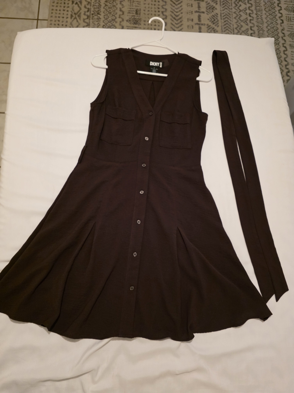 DKNY Espresso Brown Office Dress